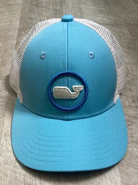 Vineyard Vines Baby Blue Whale Dot Performance Trucker Hat